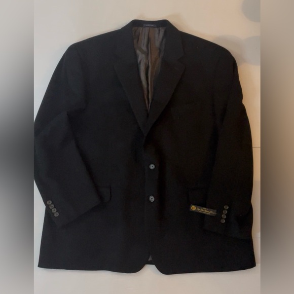 Ralph Lauren Loro Piana Mens 100% Camel Hair Blazer Jacket 50R Black Dillards